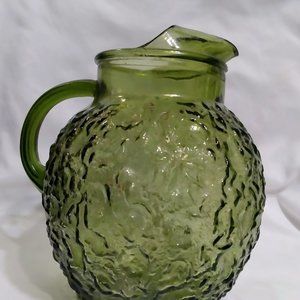 Vintage Anchor Hocking Avocado Ball Pitcher